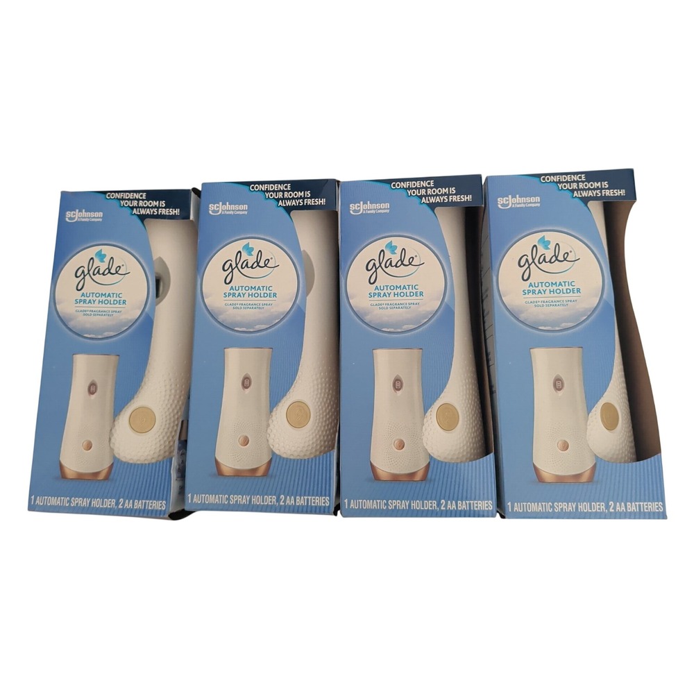 Glade Automatic Spray Holder 4 Pack White Rose Gold Home Air Freshener New